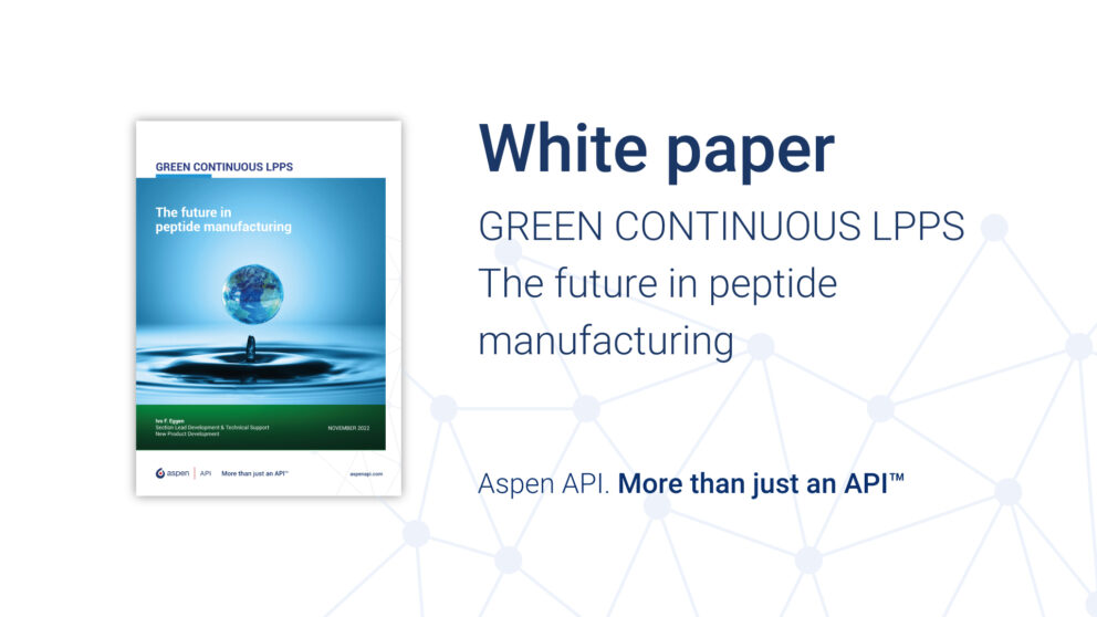 GREEN CONTINUOUS LPPS The future in peptide manufacturing
