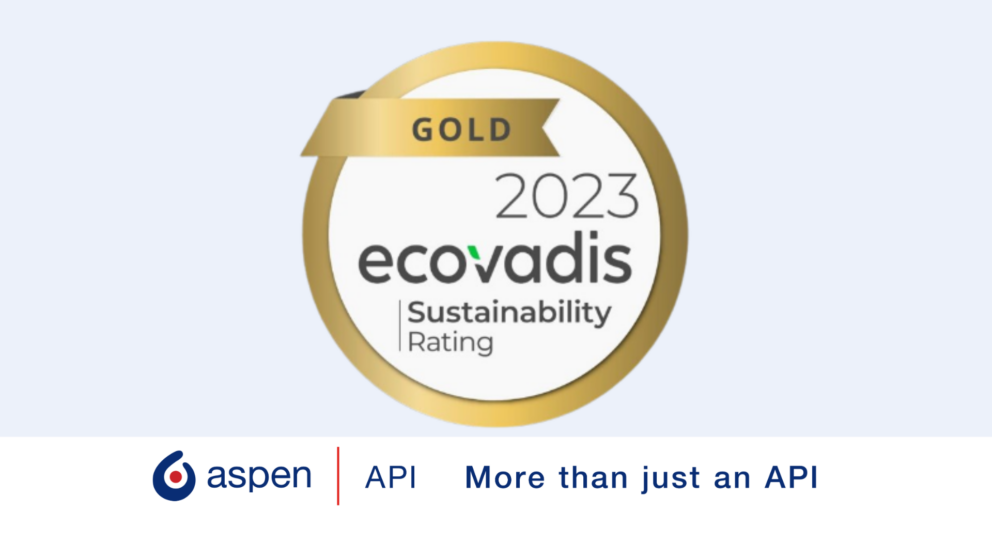 Gold Medal for Aspen API in EcoVadis Evaluation